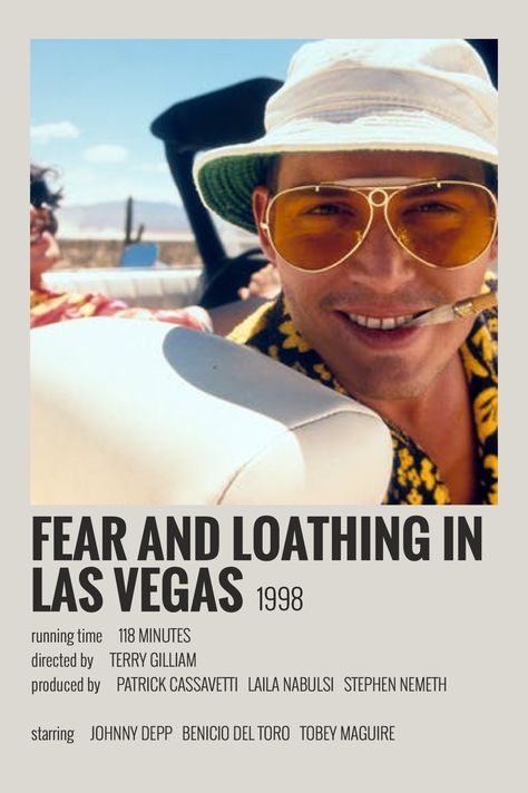 Batman Comic Poster, Fear Loathing In Las Vegas, Minimalist Polaroid Poster, Johnny Depp Movies, Iconic Movie Posters, Film Posters Minimalist, Film Pictures, Fear And Loathing, Polaroid Poster