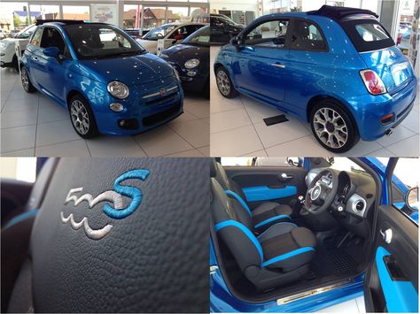 See the new Fiat 500 in Electronica Blue at Wessex Garages in Newport. #Fiat500 New Fiat, Fiat 500, Newport, Dream Cars, Convertible, Bmw Car, Bmw, Cars, Vehicles