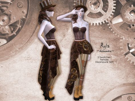 Helsoseira's RYIA - Steampunk Skirt - FM Ts4 Steampunk Cc, Steampunk Cc Sims 4, Steampunk Sims 4 Cc, Sims 4 Cc Steampunk, Sims 4 Steampunk Cc, Sims Royal, Steampunk Shorts, Sims 4 Controls, Sims Outfits