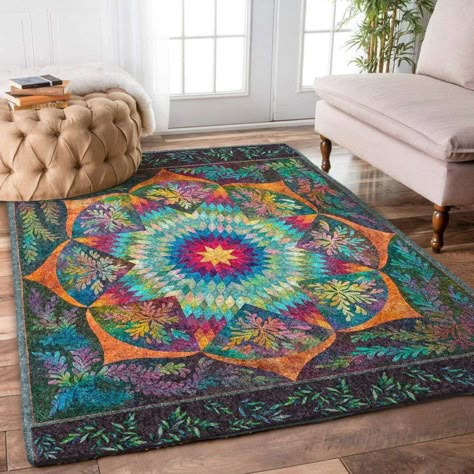 Mandala Rug, Colorful Area Rug, Flower Rug, Mandala Flower, Floral Area Rugs, Living Room Area Rugs, Flower Mandala, My New Room, Mandala Design