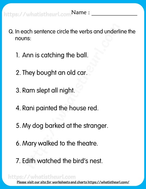 Noun Verb Worksheets, Verb And Noun Worksheet, Verb Noun Worksheet, Nouns And Verbs Worksheets 1st Grades, Worksheet On Verbs For Class 3, Verb Sentences Worksheet, Noun Verb Adjective Adverb Worksheet, Noun Worksheet For 5th Grade, Noun Worksheet Grade 3