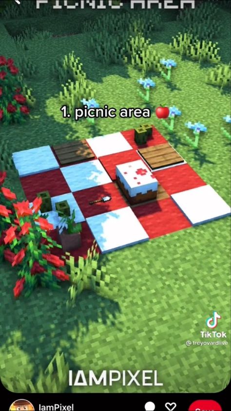 Minecraft Building Ideas Outdoor, Minecraft Lawn Ideas, Minecraft Campsite Ideas Aesthetic, Minecraft Fire Pit Ideas, Outdoor Ideas Minecraft, Minecraft Camp Ideas, Minecraft Homestead, Minecraft Bonfire Ideas, Camp Minecraft Ideas