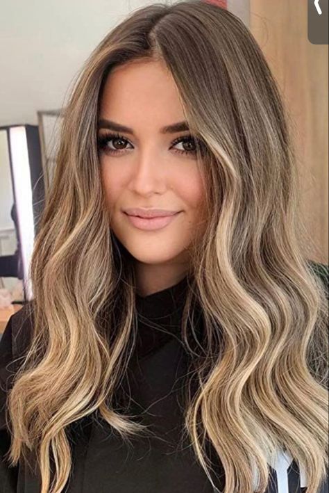 Balayage Hair Honey Blonde, Blonde To Dark Hair Before And After, Balayage Hair Blonde Dark Roots, Level 7 Hair, Baylage Hair, Brown Hair Inspo, Bronde Hair, Brunette Hair With Highlights, Level 7