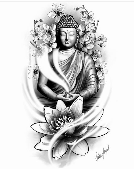 Inner Peace Tattoos, Inner Peace Tattoo, Buddha Tattoo Sleeve, Buda Tattoo, Peace Tattoo, Lotus Tattoos, Peace Tattoos, Buddha Tattoo Design, Buddha Tattoos