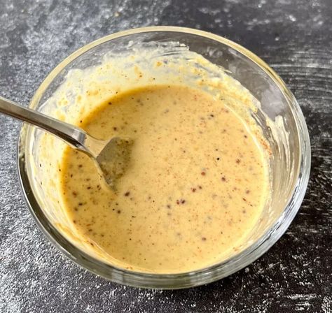 How To Make Mardi Gras Creole Mustard Dipping Sauce  - joinmeinthekitchen.com Creole Mustard Sauce, Popeyes Louisiana Kitchen, Mustard Cream Sauce, Mustard Dip, Creole Mustard, Mustard Dipping Sauce, Cajun Dishes, Spicy Brown Mustard, Remoulade Sauce