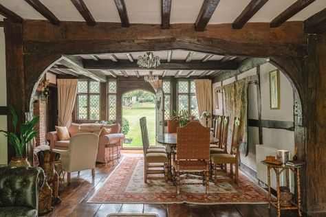 Magnificent Period Features in an English Tudor House 1 English Tudor Homes, Tudor Homes, Visit England, British Houses, Old Manor, English Tudor, Equestrian Facilities, Internal Courtyard, Victorian Period