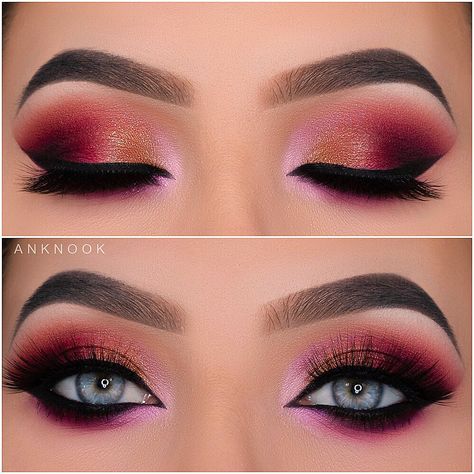 Pink Eyeshadow Look, Makeup Nails Designs, All Natural Makeup, Summer Makeup Looks, Makeup News, Jaclyn Hill Palette, Fall Makeup Looks, Painted Faces, Beautiful Eye Makeup