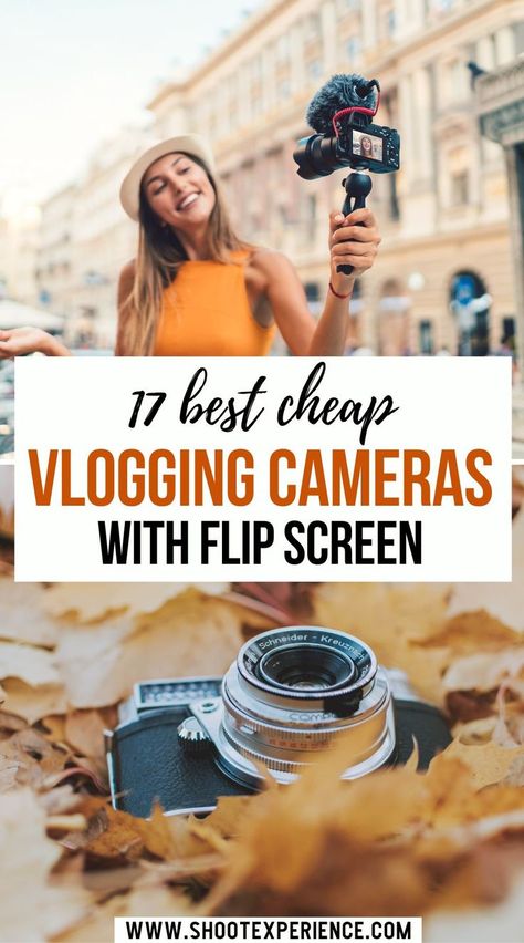 17 Best Cheap Vlogging Cameras With Flip Screen Best Vlogging Camera, Flip Camera, Cheap Cameras, Vlogging Camera, Travel Photography Tips, Travel Photography Inspiration, Best Budget, Best Camera, Social Media Strategies