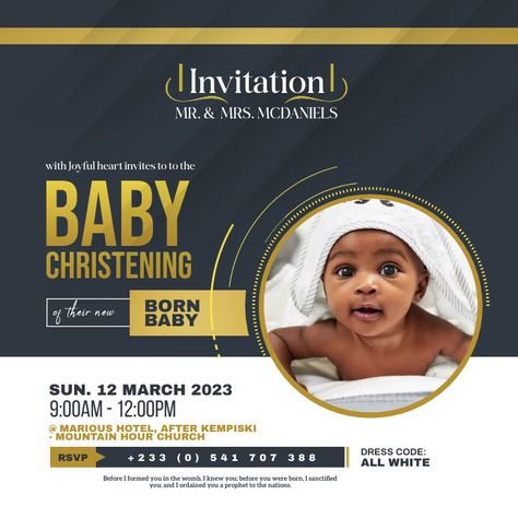 Baby Christening Flyer Design, Naming Ceremony Flyer Design, Naming Ceremony Invitation, Announcement Design, Baby Birthday Invitations, Invitation Flyer, Flyer Design Inspiration, Promotional Flyers