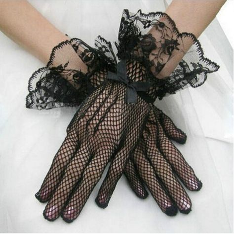 Net Gloves, Floral Gloves, Bride Gloves, Black Lace Gloves, Fishnet Gloves, Prom Costume, Elegant Gloves, Mesh Gloves, Fashion Gloves