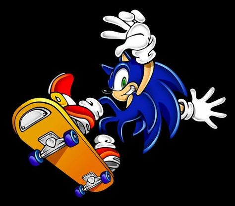 Scenecore Art, Sonic Dash, Drawing Superheroes, Sonic Heroes, Cool Skateboards, Sonic Funny, Sonic Fan Characters, Blue Hedgehog, Low Poly Art