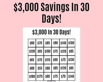 Money Saving Challenge Printable, Savings Printable, Saving Challenge Printable, Saving Money Chart, Money Chart, Money Saving Methods, Money Saving Techniques, Money Plan, Saving Money Budget