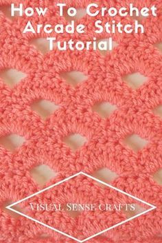 Arcade Crochet Stitch, Arcade Stitch Crochet, Open Crochet Stitches, Free Crochet Stitch Patterns, Arcade Stitch, Crochet Stitch Pattern, Learn Crochet, Basketweave Stitch, Beginner Crochet Tutorial