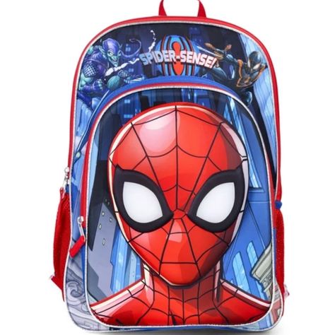 Are Their Spidey Senses Tingling? Heading Off To School, A Sleepover, Or A Quick Weekend Away With This Ultra-Fun Spider-Man Backpack. Bright And Colorful, This Backpack Features A Cool Light-Up Feature With Just A Tap, Plenty Of Space For All Their Essentials, And An Interior Laptop Pocket. Makes A Great Travel Bag As Well With An Easy-Carry Top Handle And Adjustable Shoulder Straps. Highlights: Closure: Top Zipper Straps: Padded, Adjustable Print Straps; Top Locker Loop Exterior Features: Front Zipper Compartment; Two Side Mesh Pockets; Allover Design With Light-Up Feature; Water-Resistant Shell; Reflective Accents Interior Features: Laptop Pocket With Padded Back Dimensions: 17 In H X Senior Backpacks, Marvel Lights, Spiderman Backpack, Marvel Accessories, Off To School, Spiderman Kids, Sequin Backpack, Men Boxers, Kids' Bag