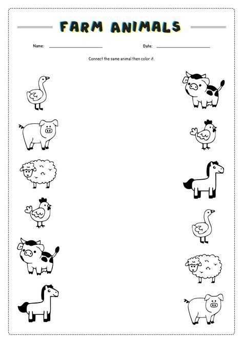 Farm Animals Worksheets For Kids, Farm Animal Worksheet, Animals Worksheets For Kids, Farm Animals Worksheet, Farm Animals For Kids, Animals Worksheet, Farm Animals Preschool, Short Vowel Worksheets, Farm Animals Activities