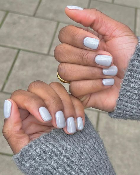 These 9 Spring 2024 Nail Trends Are Going to Be Everywhere | Who What Wear Blueberry Milk, Grey Nail Polish, Opi Gel Nails, Grey Nail Designs, Nail Color Trends, Spring Nail Trends, Spring Nail Colors, Nail Polish Trends, Gray Nails