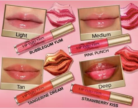 Two Faced Lip Injection, Too Faced Lip Plumper, Extreme Lip Plumper, Lip Injection Lip Gloss, Too Faced Lip Injection, Lip Injection Extreme, Clinique Smart, Lip Plumping, Make Up Inspo