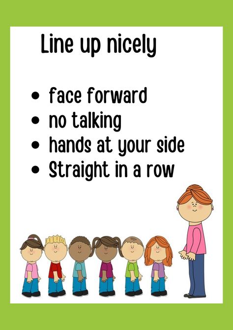 Line up nicely

#classroom #ClassroomRules Classroom Charts, Face Forward, Classroom Rules, The Line, Quick Saves