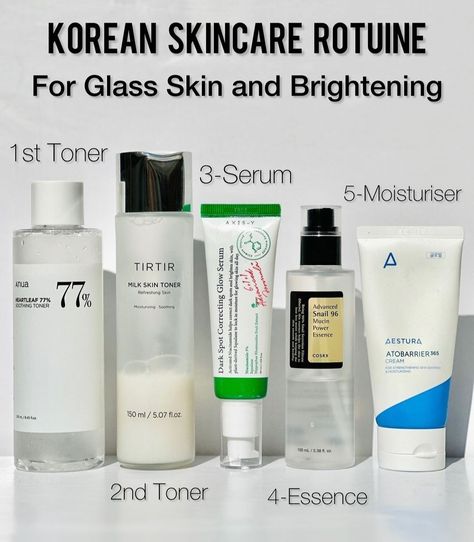 Best Glass Skin Products, Glass Skin Products In India, Skincare For Brightening Skin, Brightening Skincare Products, Glass Skin Routine, Mixed Beauty, Brightening Skin Care, Skincare For Combination Skin, Korean Skin Care Secrets