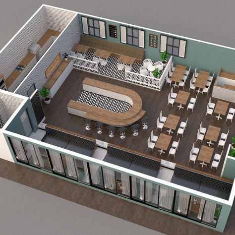 I will make 3d model of house villa and restaurants Small Restaurants Design, Restaurant Furniture Plan, Second Floor Restaurant Design, Restaurant Model Architecture, Service Table Restaurant, Restaurant Small Design, Small Restaurant Floor Plan Layout, Fine Dine Restaurant Interior, Restaurant Architecture Concept