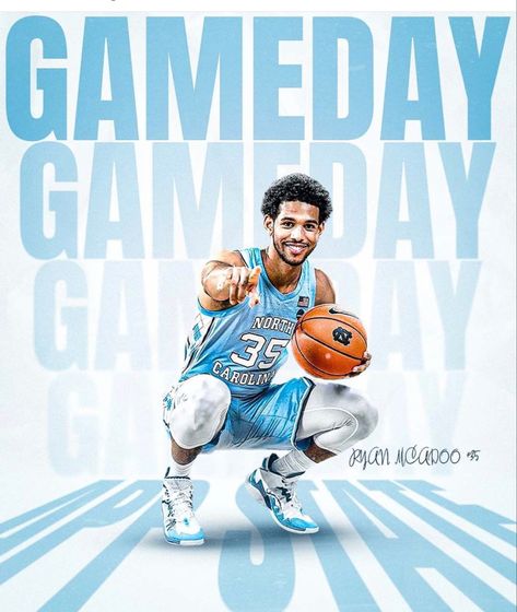 Gameday Graphics, Basketball Pictures Poses, Gymnastics Posters, Sports Advertising, Sports Design Ideas, Unc Basketball, Sport Portraits, Basketball Theme, Sports Design Inspiration