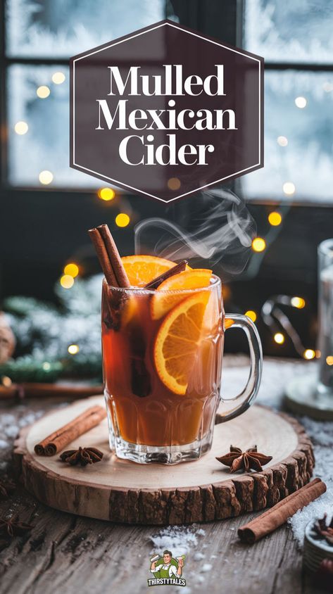 "Warm up your gatherings with this delightful Mulled Mexican Cider Cocktail Recipe! This spiced Mexican cider drink blends the rich flavors of traditional cider with a zesty twist. Perfect for cozy nights, this cocktail is a festive alternative to classic spiced mulled wine recipes. Discover how to create a deliciously warming drink that features the vibrant taste of pomegranate, making it a standout among pomegranate cocktail recipes!" Spiced Mulled Wine Recipe, Christmas Party Drinks Alcohol, Spiced Wine Recipe, Fun Christmas Cocktails, Fun Christmas Drinks, Pomegranate Cocktail Recipes, Easy Holiday Drinks, Pomegranate Cocktail, Cider Cocktail Recipes