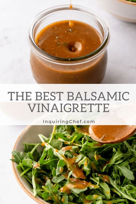 Vinegrette Recipe, Balsamic Vinaigrette Dressing Recipe, Balsamic Dressing Recipe, Balsamic Vinegar Dressing, Vinaigrette Dressing Recipe, Balsamic Vinaigrette Recipe, Homemade Balsamic Vinaigrette, Vinegar Salad Dressing, Salad With Balsamic Dressing