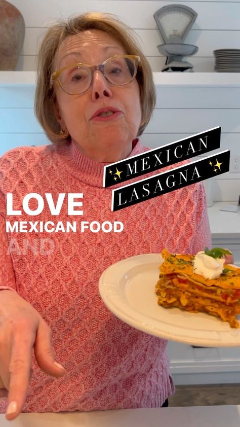 Madi Nelson Mexican Lasagna, Brunchwithbabs Videos, Can Enchilada Sauce, Mexican Dinners, Mexican Side, Taco Lasagna, Green Chilis, Mexican Lasagna, Mexican Side Dishes