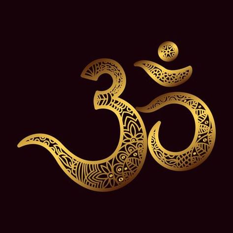 Om Pictures, Aum Sign, Arte Ganesha, Om Symbol Wallpaper, Om Sign, Indian Symbols, Hindu Symbols, Om Art, God Tattoos