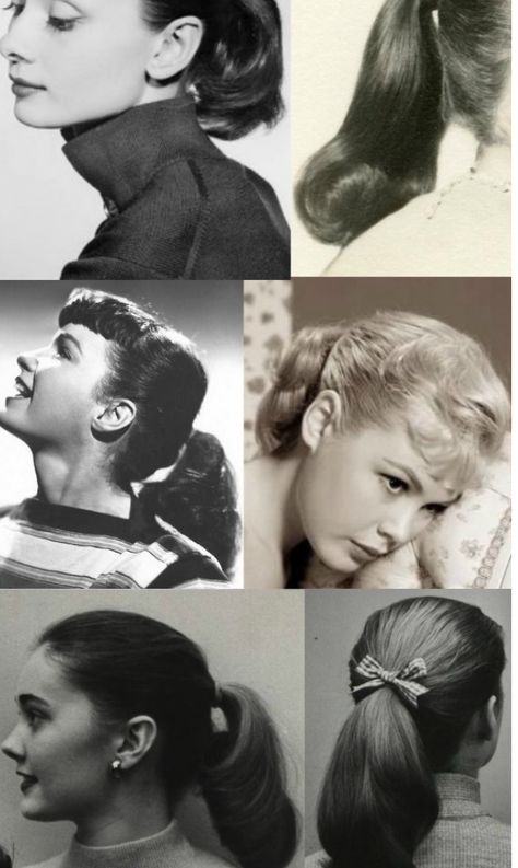 50s Ponytail, 1950s Ponytail, Vintage Ponytail, Tail Hairstyle, 1950s Hairstyles, 50s Hairstyles, Solar Punk, Horse Tail, Hello Fashion