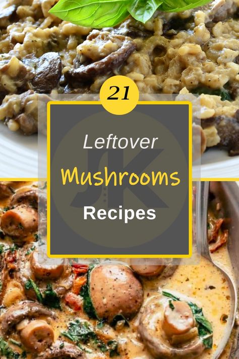 mushroom risotto in a bowl Quick And Easy Mushroom Recipes, Leftover Mushroom Recipes, Mushroom Dishes Dinners, Leftover Mushrooms, Easy Mushroom Recipes, Mushrooms Recipes, Ic Recipes, Filet Mignon Recipes, Mushroom Dish