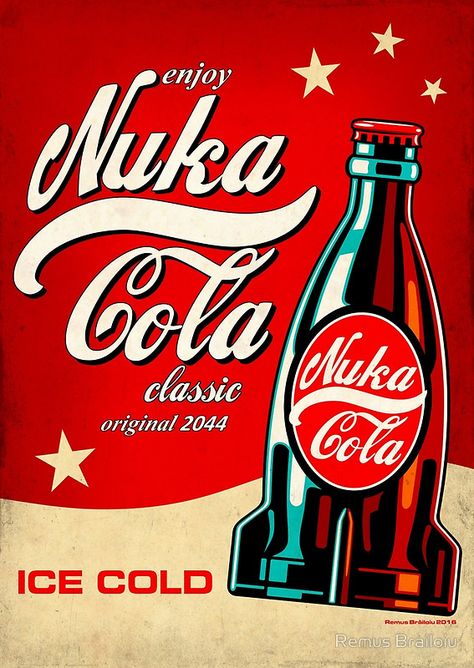 Nuka Cola Poster, Fallout Poster, Nuka Cola Quantum, Fallout Nuka Cola, Fallout Wallpaper, Fallout Posters, Fallout Fan Art, Nuka Cola, Fallout Art