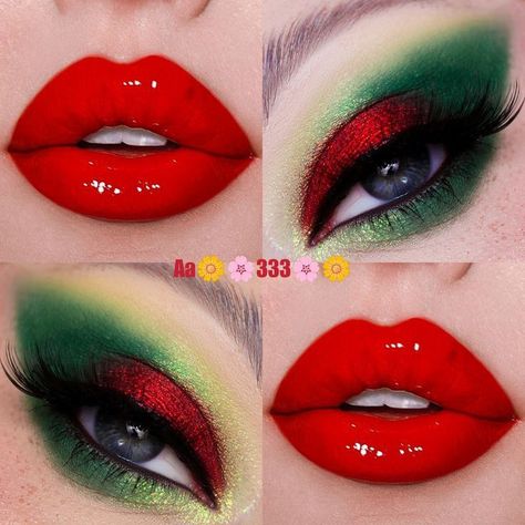 #beauty tips #good beauty tips #best beauty tips #look beauty tips # 2003beauty tips #2024beauty tips #new beauty tips# 2025beauty tips #makeup all types Red And Green Makeup Looks, Red And Green Makeup, Green Makeup Looks, Disney Eye, Disney Eye Makeup, Eye Makeup Guide, Makeup 2024, Christmas Eyeshadow, Red Eye Makeup