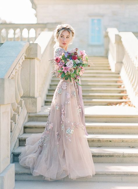 Lavender Wedding Dress Inspiration | Texas Weddings - Lavenderwedding Dress, Flowy Colorful Wedding Dress, Pastel Lace Wedding Dress, Lilac And White Wedding Dress, Dusty Lavender Wedding Dress, Pastel Wedding Gown, Purple Boho Wedding Dress, Lavender Wedding Gown, Lavendar Wedding Dresses