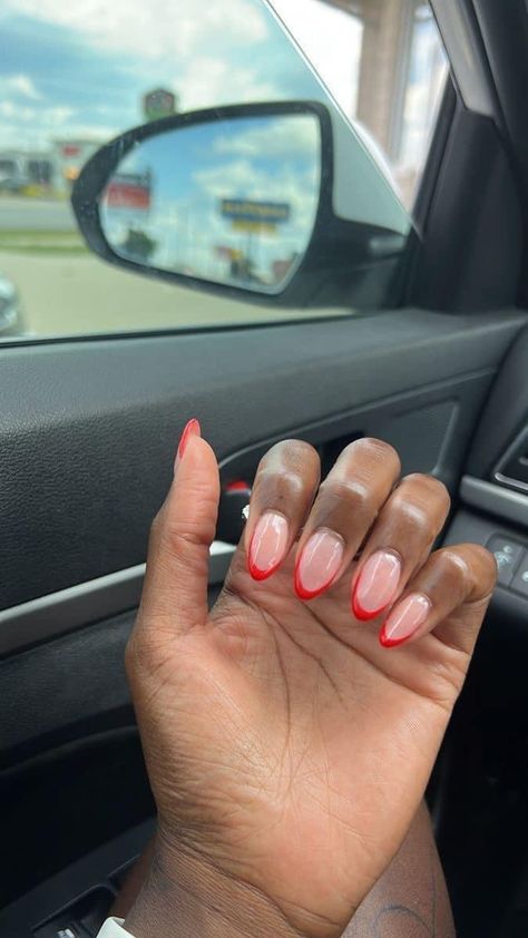 Black Women Manicure, Short Nails Inspo Black Women, Short Nails On Dark Skin, Dream Nails Short, Red Nails Dark Skin, Short Nails Dark Skin, Gel Nails Dark Skin, Bio Gel Nail Designs, Natural Short Nails Ideas