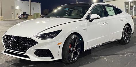 Hyundai Sonata N-Line Night Edition White Hyundai, Hyundai Sonata Limited, Future Cars, Future Lifestyle, Visual Diary, Hyundai Sonata, Future Car, 2024 Vision, Vision Board