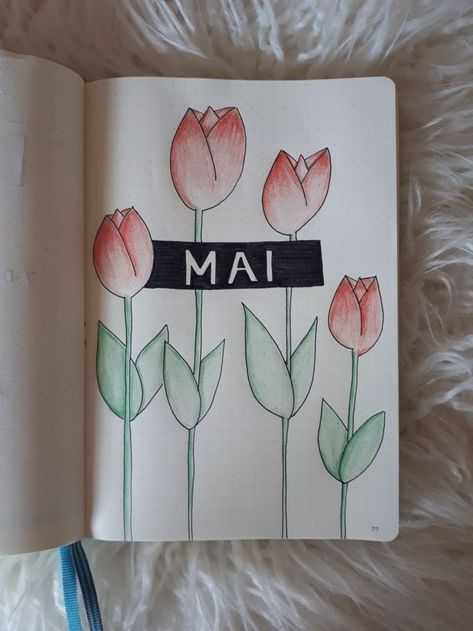 Bullet Journal Cover May/Mai 2018 Diy Bullet Journal, April Bullet Journal, Bullet Journal Month, Bullet Journal Cover, Bullet Journal Page, Bullet Journal 2019, Bullet Journal Tracker, Bullet Planner, Hand Lettering Art