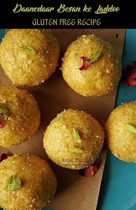 Halwai Style Daanedaar Besan ke Laddoo | Besan ke Laddu Recipe Besan Laddoo Recipe, Indian Sambar Recipe, Laddoo Recipe, Flavored Yogurt, Laddu Recipe, Sambar Recipe, Yellow Lentils, Methi Seeds, Diwali Sweets