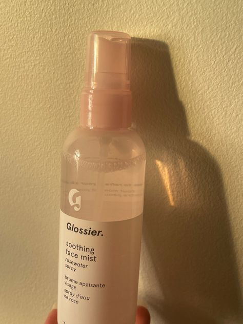 Face Mist Aesthetic, Glossier Face Mist, Glossier Aesthetic, Skincare Packaging, Face Mist, Clean Girl, Face Serum, Beauty Care, Random Things