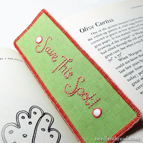 Bookmark Hand Art Projects, Embroidered Bookmarks, Needlework Ideas, Bookmark Printing, How To Make Bookmarks, Types Of Embroidery, Needle Work, Hand Embroidery Stitches, Embroidery Needles