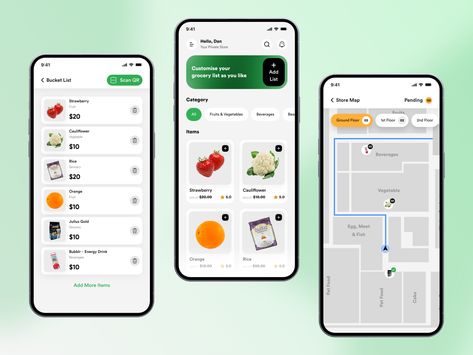 Elevate your shopping experience with our state-of-the-art shopping list app ui design. We designed the MallEra online shopping list app, which is your one-stop online shop. Explore the large variety of groceries, beverages, beauty products, and more. #shopping #onlinestore #store #shoppingexperience #onlineshopping #mall #mallera #onlineshopping #ecommerce #ecommerceapp #mobileapp #appdesign #appdevelopment #grocery #shoppingmall #map #navigation Grocery App Ui Design, List Ui Design, Grocery List App, List Ui, App Wireframe, Grocery Shopping App, App Map, Navigation App, Scan App