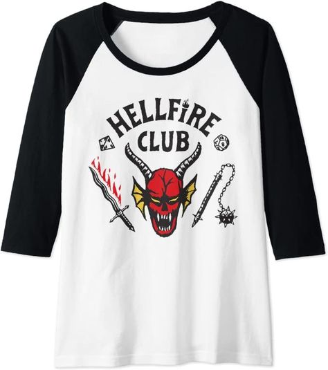 Join the club! Adult Male and Female sizes. different color t-shirts to choose from. Hellfire Club T-shirt Stranger Things Hellfire Club Stranger Things, Hellfire Club, Stranger Things 4, Base Ball, Club Logo, Funny Outfits, Club Shirts, Gifts Unique, Personalized T Shirts