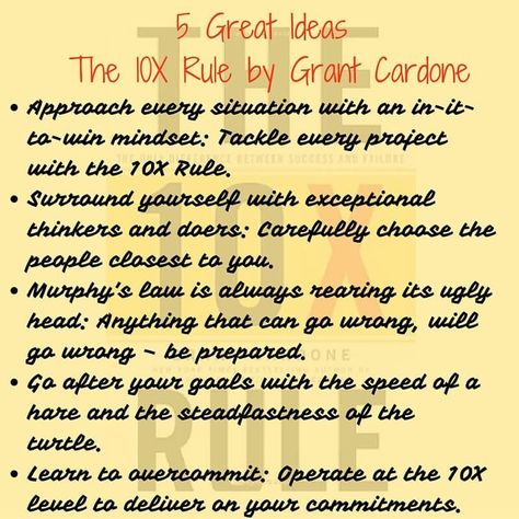 the 10x rule by grant cardone 10x Rule, The 10x Rule, Unwritten Rules Of Life, 7 Rules Of Life Quote, 5 Second Rule Mel Robbins Quotes, Grant Cardone Quotes Motivation, Grant Cardone Quotes, Granted Quotes, What Is Success