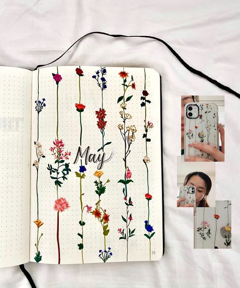 Bujo Month Cover Page, Dot Journal Cover Page, May Journal Ideas Cover, Unique Bujo Page Ideas, 2024 Reading Journal Cover Page, Bujo Themes Ideas, Bujo Cover Page Ideas 2023, 2023 Bujo Setup, Bujo 2022 Cover Page