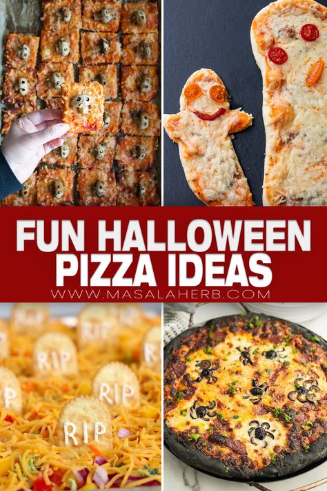 Serve up 8 creative Halloween pizza ideas that will entertain kids and adults. Easy to whip up, these festive pizzas will add a spark of fun to any Halloween gathering. #HalloweenPin24 Halloween Pizza Ideas, Pizza Stone Oven, Halloween Pizza Recipes, Halloween Pies, Homemade Italian Pizza, Halloween Themed Drinks, Pizza Marinara, Shaped Sugar Cookies, Pizza Salami