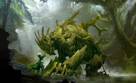 Forest Guardian, Beast Men, Guild Wars 2, Wood Elf, Little Shop Of Horrors, Guild Wars, Nature Life, Concept Artist, Monster Art