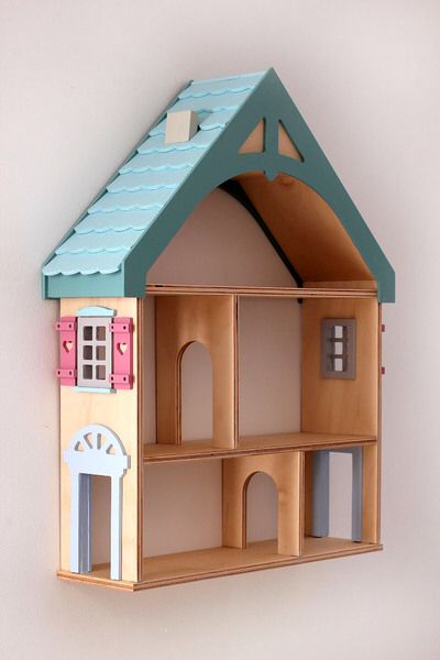 Shelf On The Wall, Pink Shelf, Pink Shelves, Doll House Plans, Mini Doll House, Dollhouse Miniatures Diy, Cardboard House, Miniature Diy, Barbie House