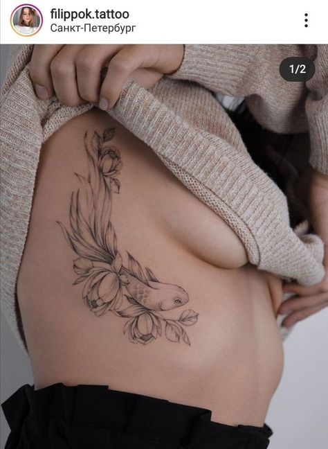 Ribs Tattoos, Side Stomach Tattoos, Tatuaje Cover Up, Womens Tattoos, Classy Tattoos For Women, Minimalistic Tattoos, Power Tattoo, Saved Tattoo, Pisces Tattoos