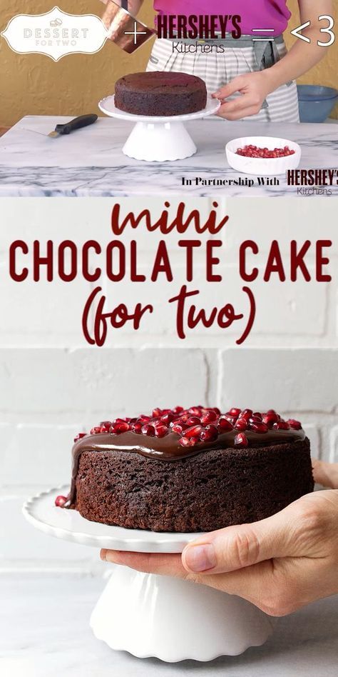 Single Serving Chocolate Cake, Single Serve Cake Recipe, Baking For Two, Small Cake Recipe For Two, Chocolate Cake For Two Recipe, Romantic Desserts For Two, Single Serving Cake, Chocolate Cake For Two, Desserts For Two