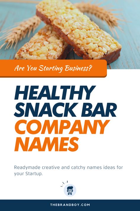 People, these days, crave for a fat-free body. And, to make it possible, one needs to let go of the junk food and consume healthy snacks. Now, these days, there are various kinds of snack bars available which can provide you with a good health.   #businessnames #namesidea #naming #catchynames #HealthyBarNames Salad Bar Restaurants, Tagline Ideas, Ideas For Snacks, Company Names Ideas, Hot Snacks, Healthy Snacks List, Fast Snack, Healthy Snack Bars, Snack Smoothie